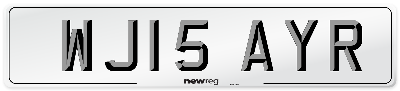 WJ15 AYR Number Plate from New Reg